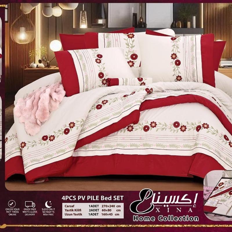 طقم Xina – فخامة الألوان وتفاصيل التطريز من Home Collection