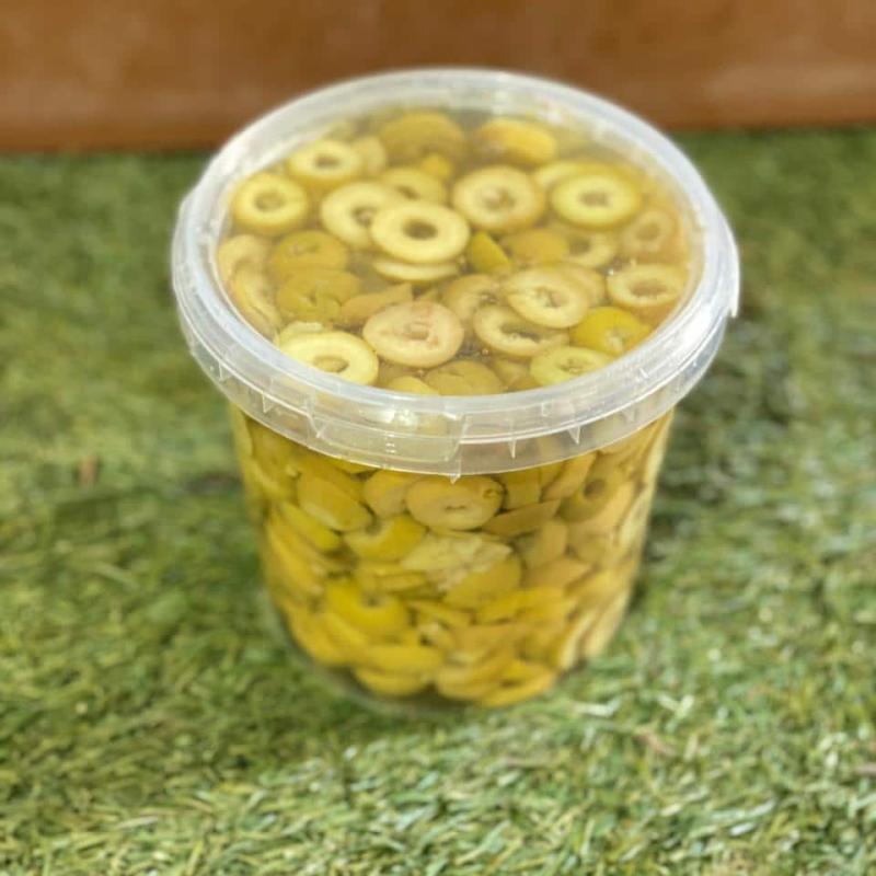 17 كرتونة × زيتون شرايح اخضر
