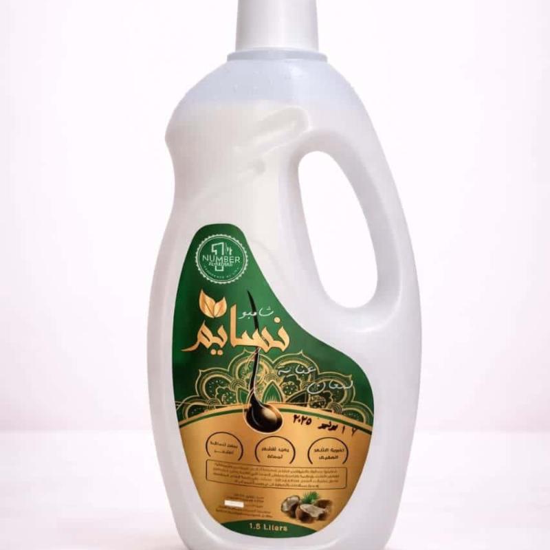 5 كراتين × المنتج شامبو نسايم 1.5 لتر بزيت جوز الهند