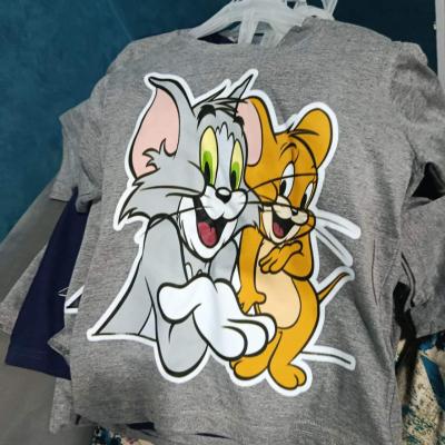 3 دسته × ترنجات شورت اولادي وبناتي رصاصي توم وجيري