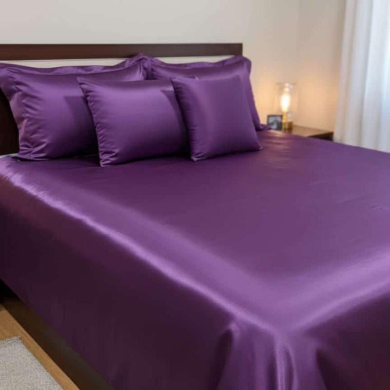 20 كرتونه×طقم ملاية ستان تركي موف 4 قطع
