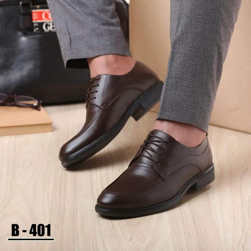1 كرتونه×حذاء رجالي كلاسيك جلد طبيعي بني كود B-401
