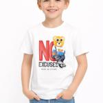 تي شيرت أطفال أولادي اورنج No Excuse – 50 قطعة