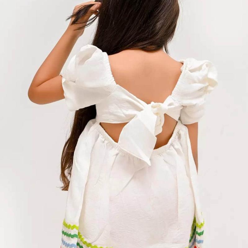 فستان بناتي ازرق Zig Dress – 50 قطعة